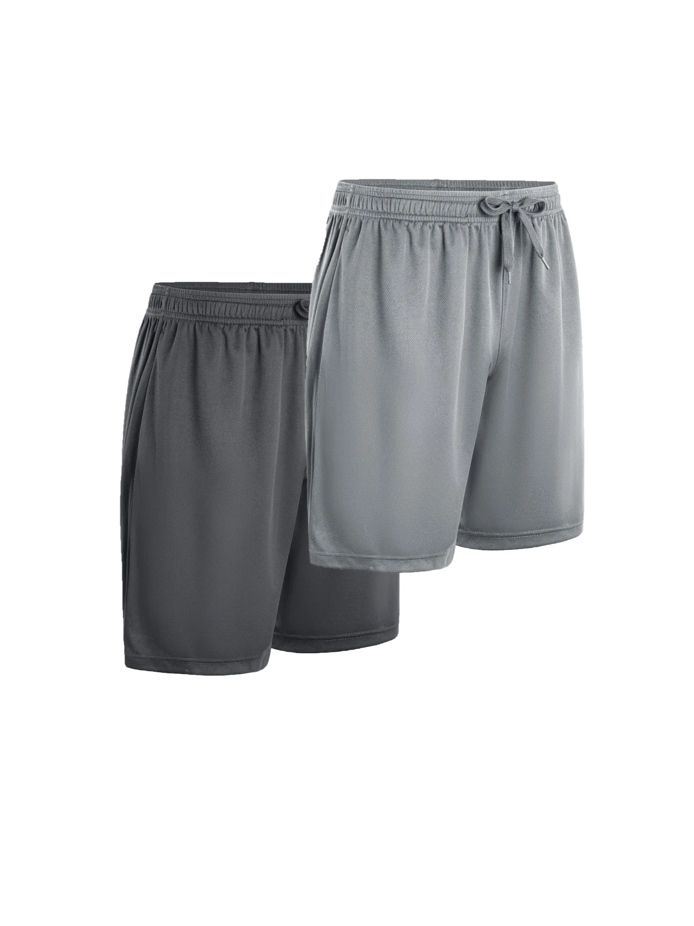 2-teilige Herren-Sportshorts aus Polyester, schnell trocknend, geeignet für Sport und Fitness, Laufshorts