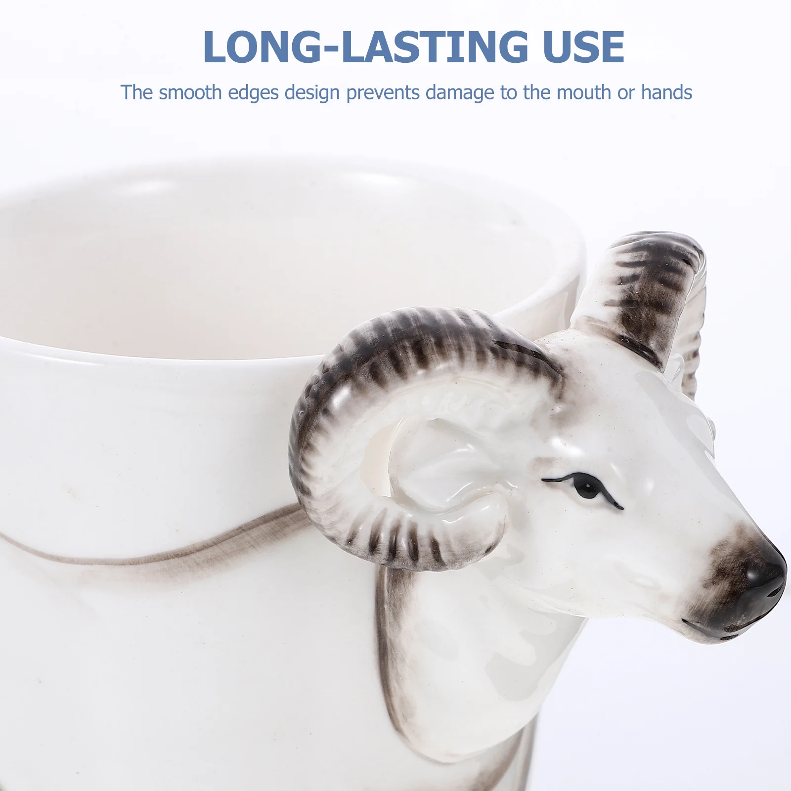 

Goat Pattern Ceramic Cup Smooth Easy Clean Coffee Mug Creative Festival Gift Versatile Drink Cup Festival Gift