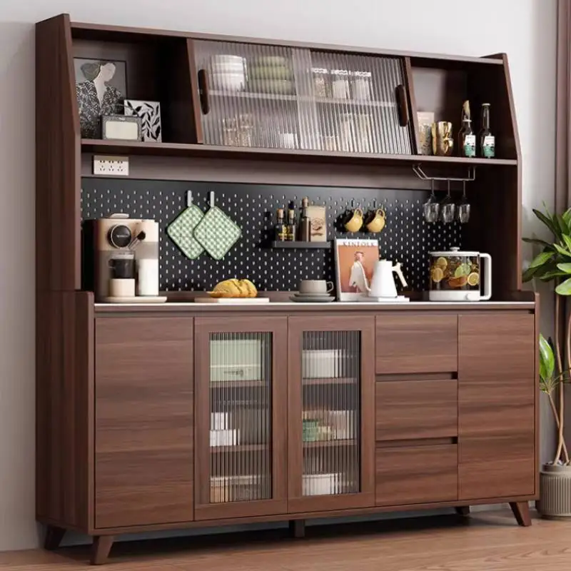 Natural Quiet Kitchen Cabinet Stand Cleaner Narrow Drawers Luxury Kitchen Cabinet Vintage Wooden Meble Kuchenne Furniture Home