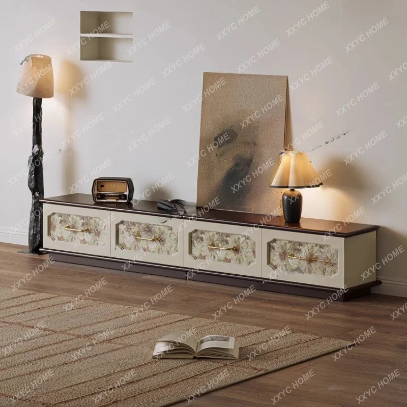 XXHousehold Living Room TV Cabinet Design Wall Art Locker Storage Tv Stands Entertainment Center  Furniture