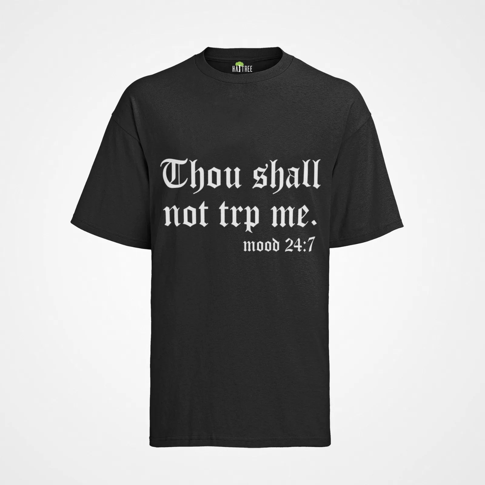 Men's 2pac Hip Hop Graphic Tupac Shakur Black thou shalt not try me T-Shirt -