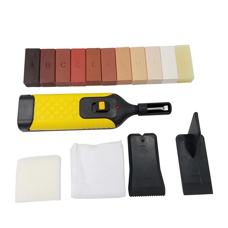 Laminate Repairing Kit Wax System Floor Worktop Sturdy Casing Chips Scratches Mending Tool Set Repair Hand Tool Kit