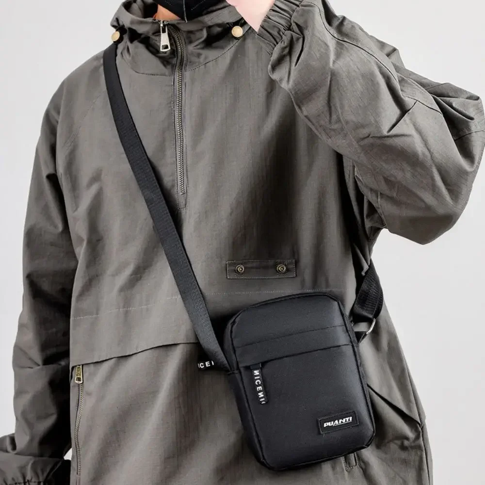 Nuevo Bolso Retro, bolsos cruzados de negocios para hombre, bolso de hombro de nailon, bolso cruzado de Color sólido, informal y a la moda