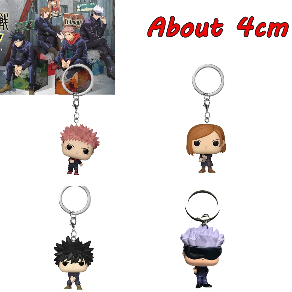 Nuevo Llavero de Bolsillo Jujutsu Kaisen con Figuras de Acción de Megumi, Yuji Itadori, Nobara Kugisaki y Satoru, Colección de Juguetes para Regalos
