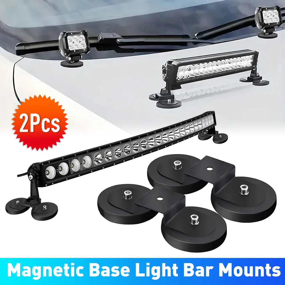 

Magnet Base for Led Work Light Light ba Powerful Magnetic Mounting Bracket with Protecting Rubber for Off Road Driving Lighting
