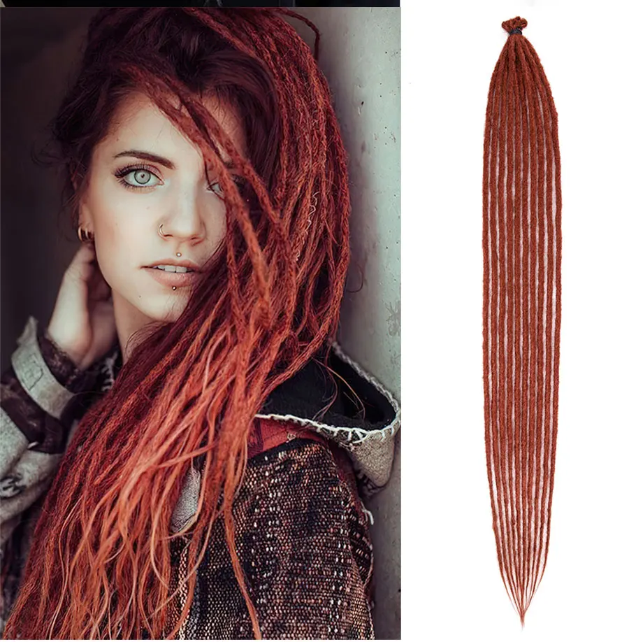 Reggae Dreadlocks Synthetisches Flechthaarteil Weiches, hautfreundliches Häkelhaar Knotenlose Flechthaarverlängerung Exotica Nu Locs – Detail 10
