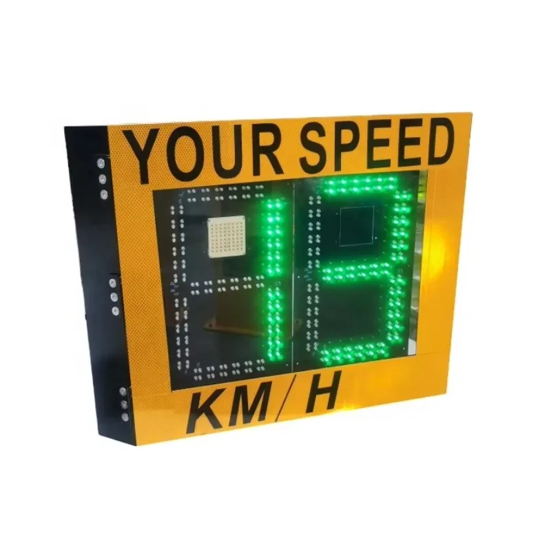 SID-004-3 Red & Green Radar Speed Sign Your Speed Detector Display Solar Or AC Speed Indicator