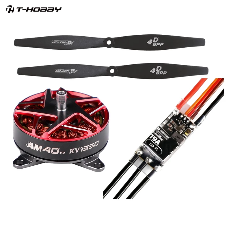 T-HOBBY BPP-4D Pro Combo - AM40 V2 Brushless Motor Poff3p 19A ESC Jett8542 Propeller for FPV RC Rigid Wing Fixed Wing