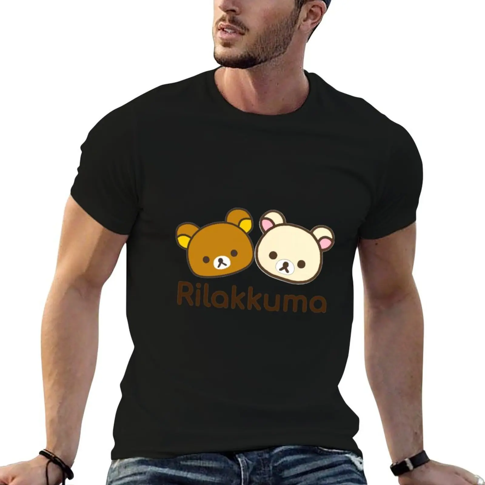 

cotton and Rilakkuma man Rilakkuma man casual t t 100% Korilakkuma___ shirts T-Shirt t shirt shirt cotton