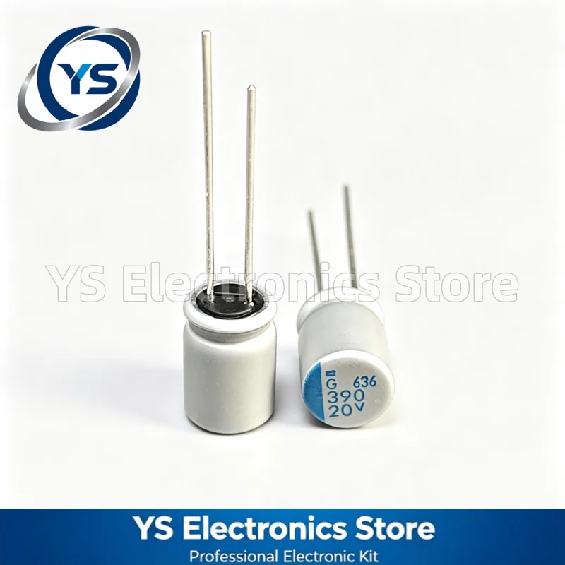 10pcs/lot Nippon PSG Series 390UF20V 8X11.5MM NCC Conductive Polymer Aluminum Solid Capacitors APSG200ELL391MHB5S 25V 390UF 20%