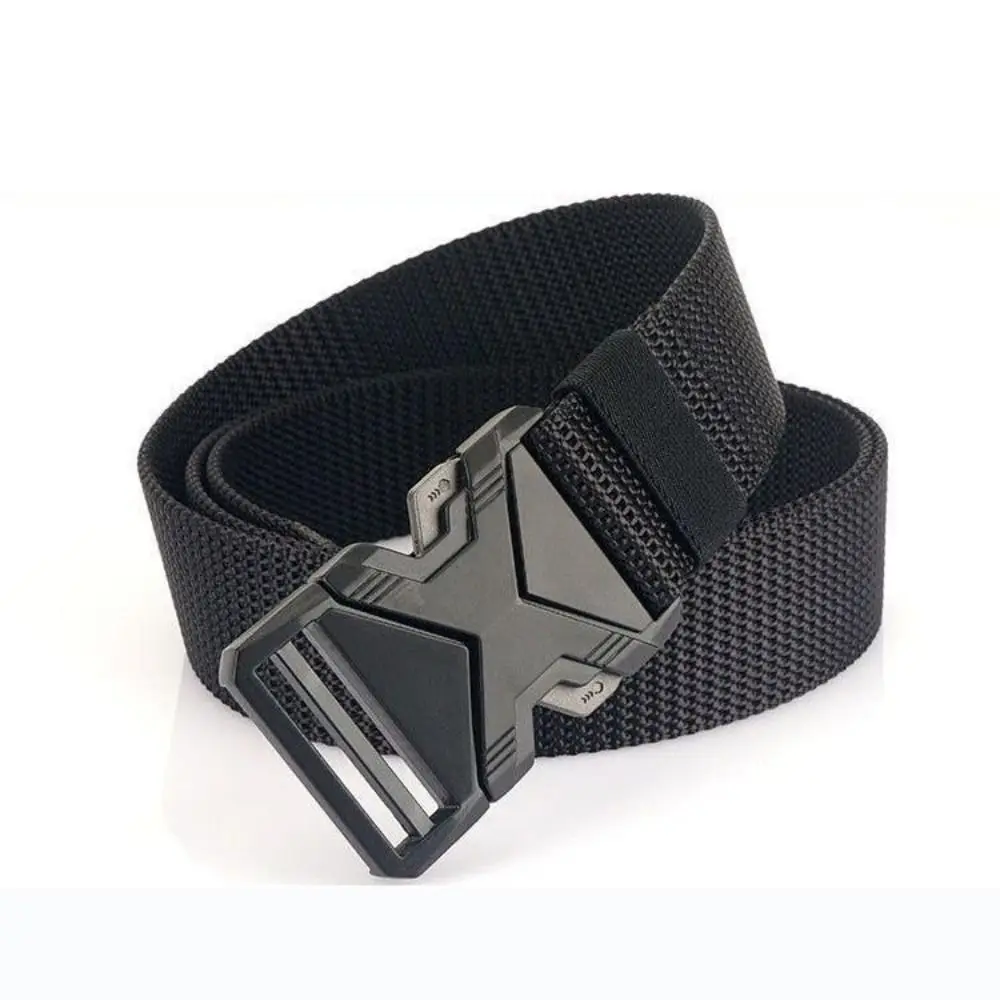 Durable Multi Function Men's Canvas Belt Thickened Breathable Quick Release Waistband Outdoor Nylon Belt