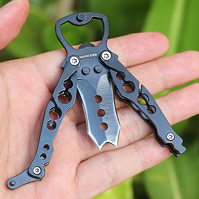 Multi-function key knife Mini Folding knife camping Survival Tactical outdoor creative gifts small-scale EDC tools