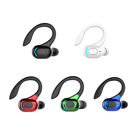 M-F8 Waterproof Hanging Single Ear Earbuds Bluetooth-compatible 5.2 Noise Cancelling Sports Wireless Business Headphones Headset