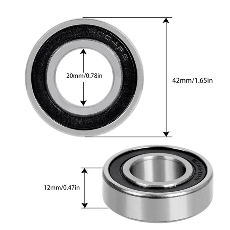 AB41-6004-2RS Ball Bearing Deep Groove Ball Bearing 20X42x12 Mm, Ball Bearings, Double Protected Deep Groove Ball Bearing Set