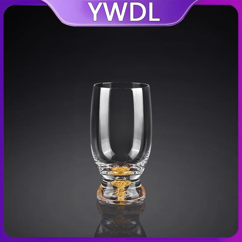 

2/4/6pcs Crystal Liquor Glasses Set 100ml Vodka Shot Glass Wine Glasses Golden Whiskey Glass Spirits Sake Soju Brandy Tea Cup