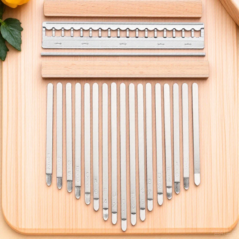 

1 Set 17-Tone Diy Kalimba Accessories Kit Thumb Piano Making Supplies Musical Instrument Assembly Handmade Finger Piano Craft