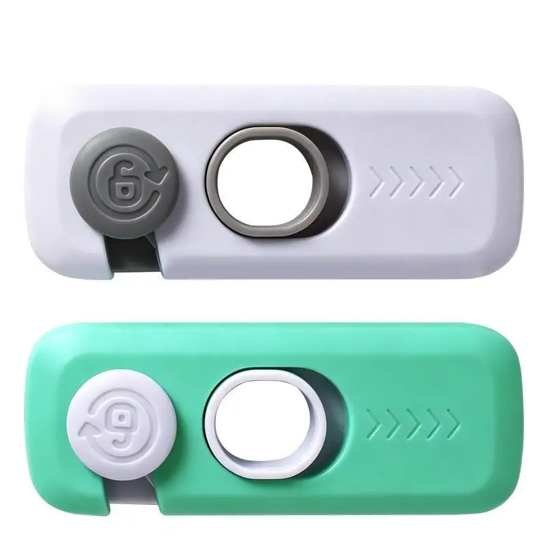 Child Safety Cabinet Lock No Drill Installation One Click Lock Easy Operation Toddler Proof Lock for Home Kitchen Fridge
