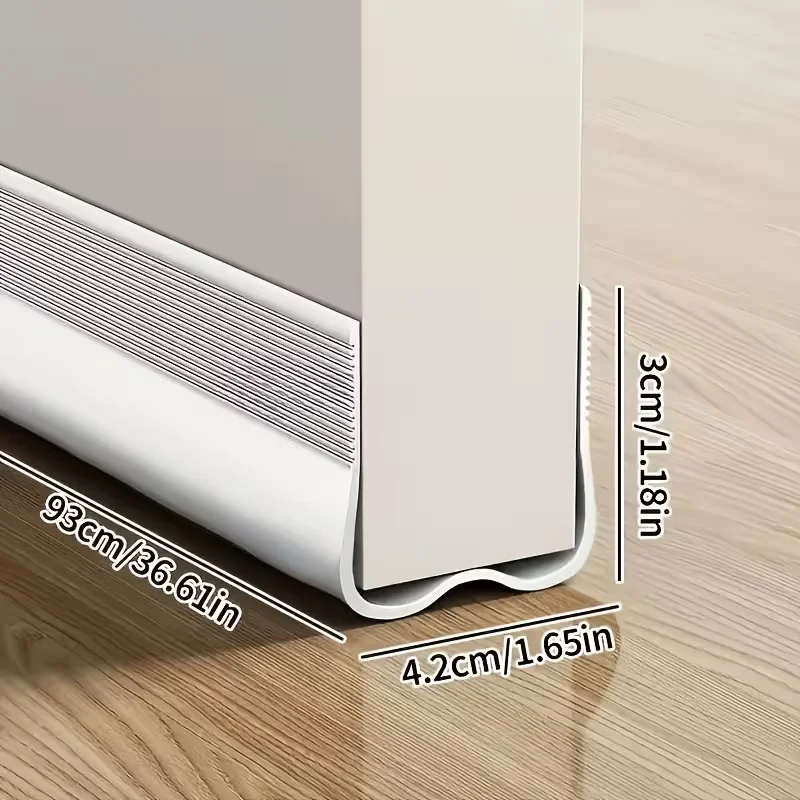 1 Stück 1m/39,37 Zoll Flexibler Türbodendichtungsstreifen, Zugluftstopper, Schalldichte Dichtung, Wetterschutzstreifen – Detail 2