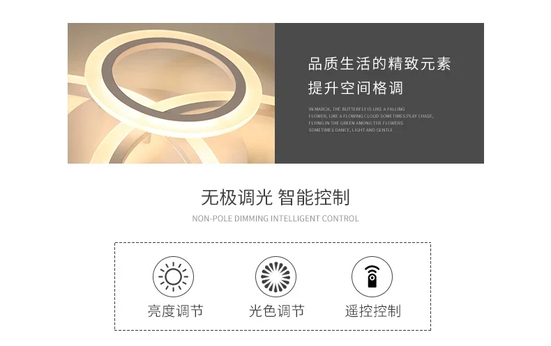 Simple LED Ceiling Light Dining Living Room Acrylic Round