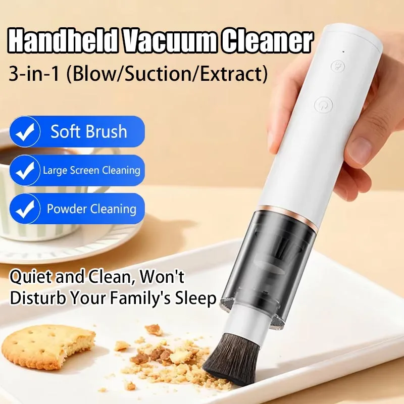 2026 New Small Mini Vacuum Cleaner Portable, Powerful, Durable Handheld, Wireless Desktop Cleaning, Keyboard, Piano Cleaner