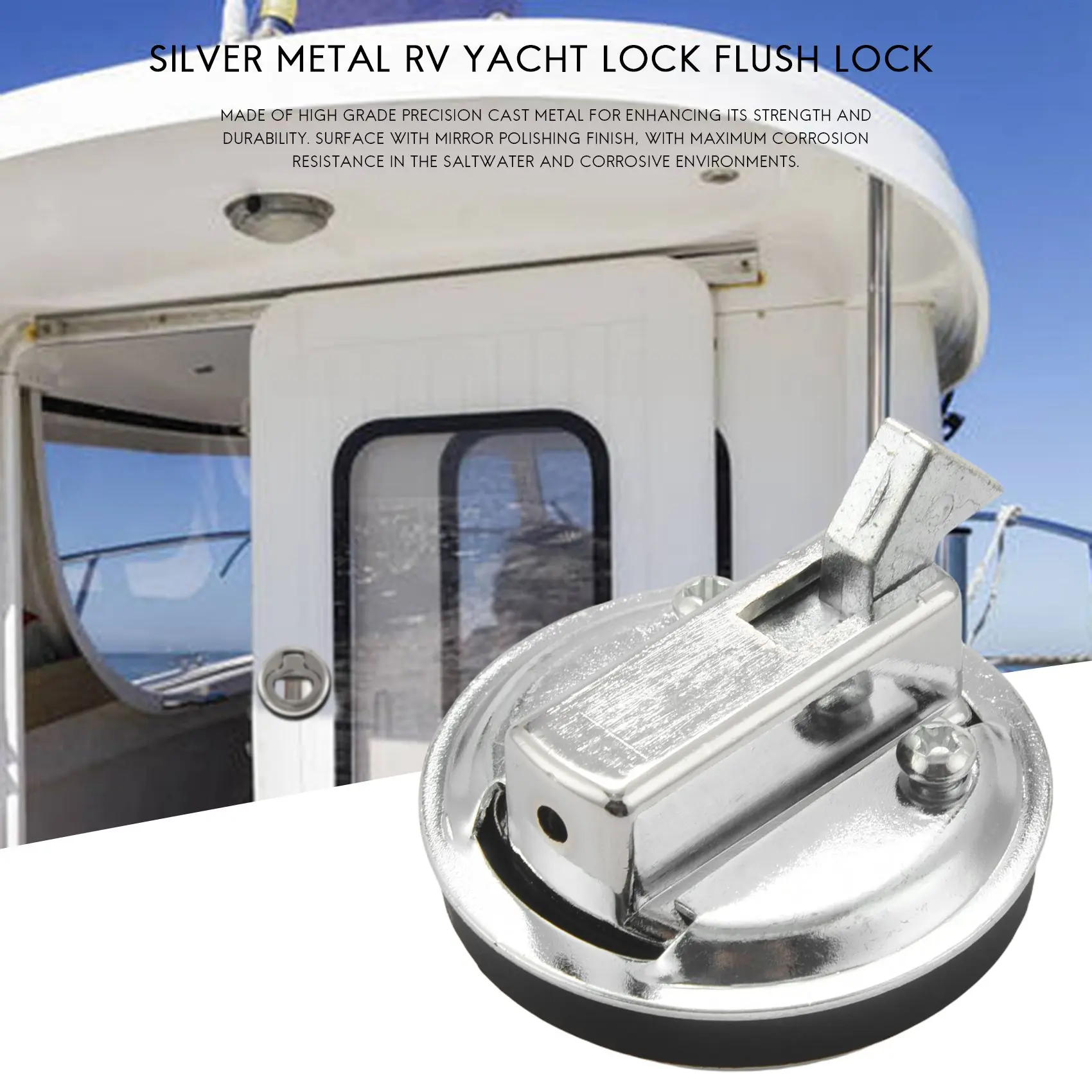 Boat Latches 1.5 Inch Slam Latch Flush Pull Hatch Latch Lock Corrosion Resistant Stainless Steel Perfect Replacement for Broken