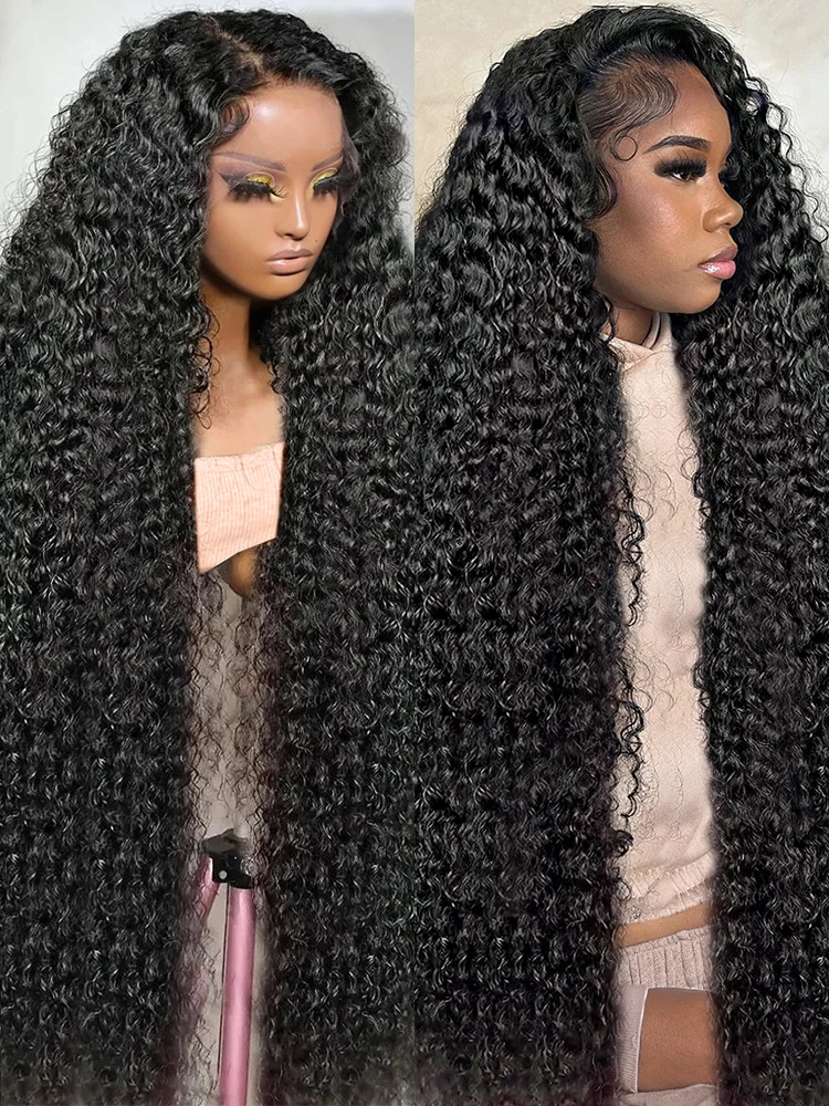 

30Inch Deep Wave Frontal Wig Transparent 13x4 13x6 HD Lace Frontal Human Hair Wigs Curly Human Hair Lace Frontal Wigs For Women