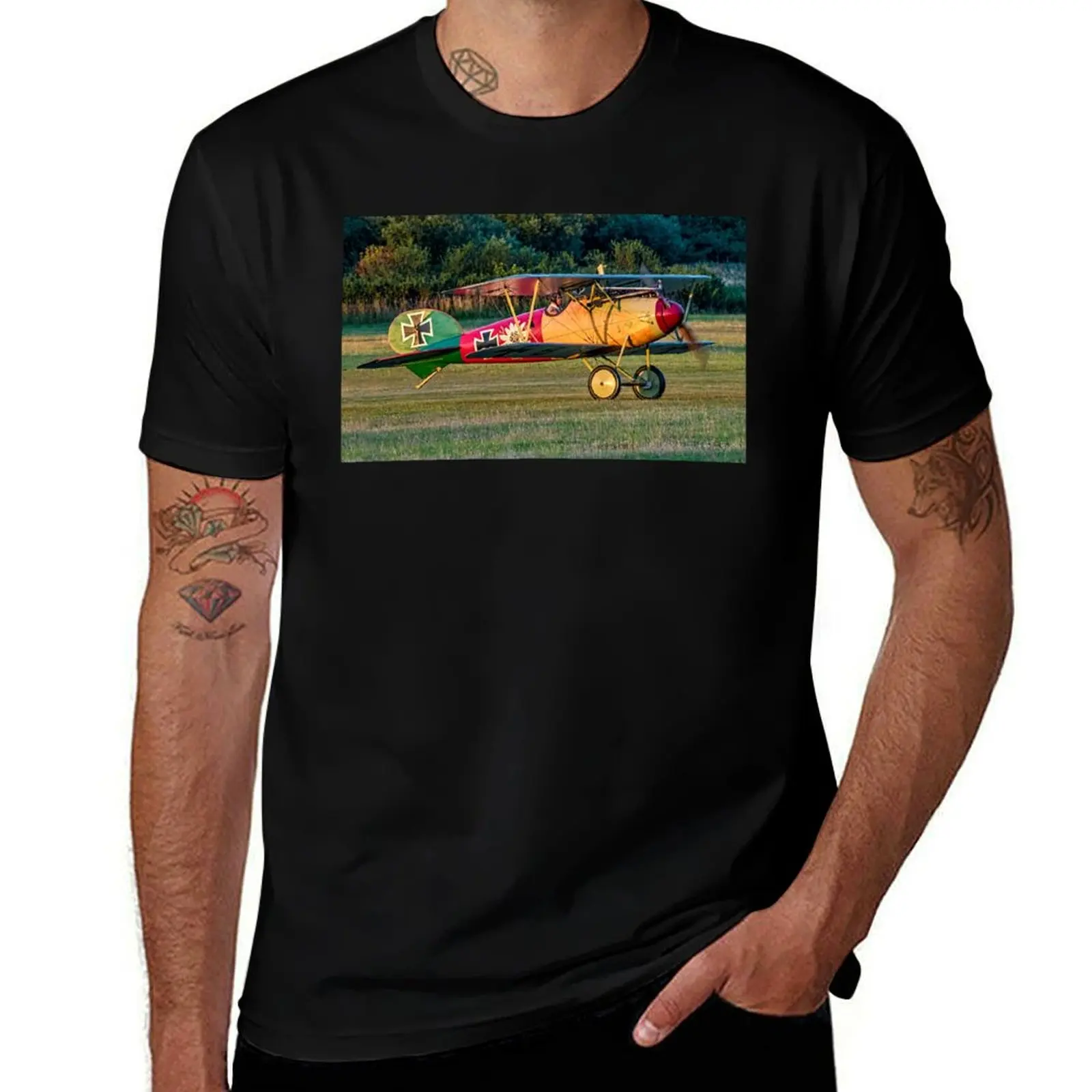 TVAL Albatros D.Va reproduction ZK-TGY lifts her tail T-Shirt Work Utility Casual Tee Shirt T-Shirt
