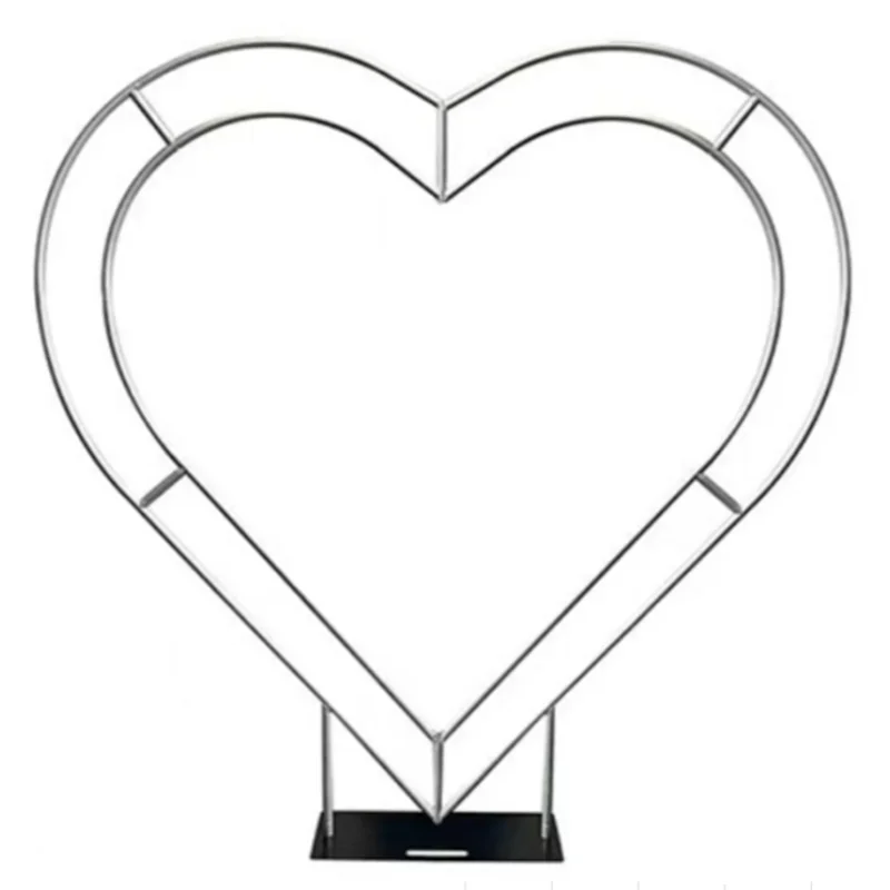 

Heart Shaped Wedding Backdrop Frame Flower Arch Backdrop Flower Stand Metal Frame for Wedding Party Birthday Decoration