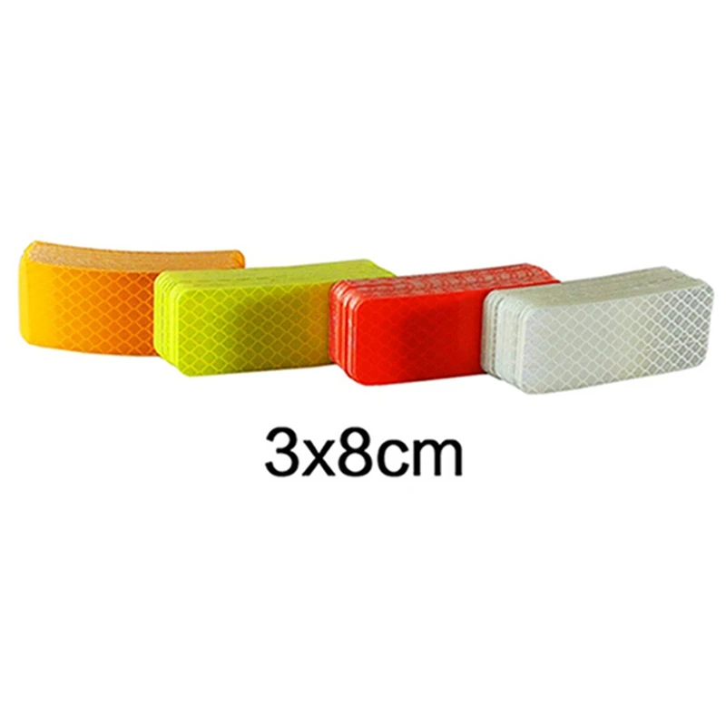 Car Truck Bumper Safety Reflective Warning Strip Night Driving Secure Reflector Sticker Auto Exterior Decals Car Styling 3x8CM