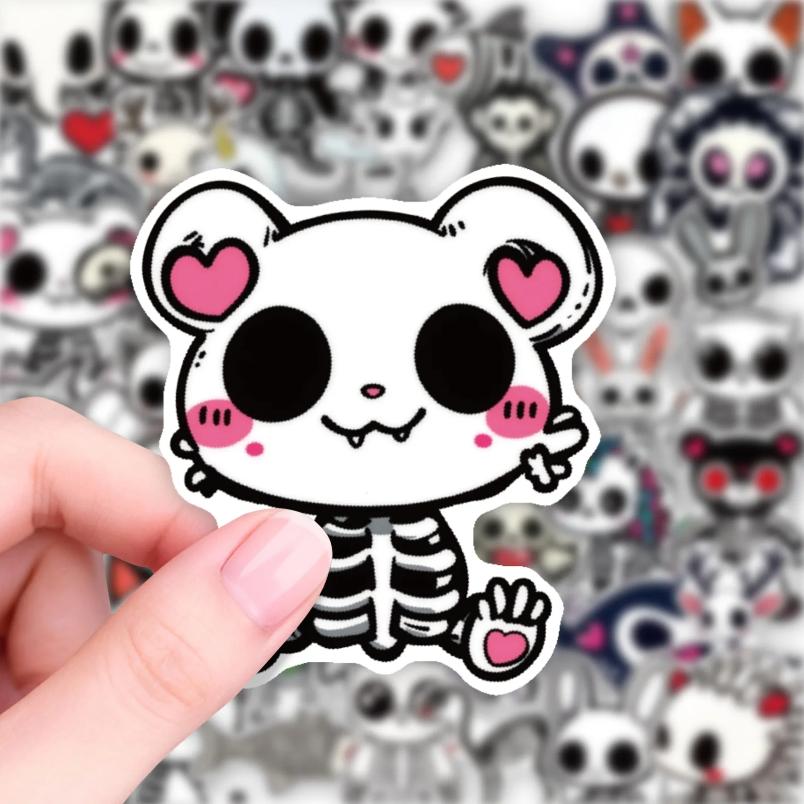 10/150pcs Cute Funny Animals Skeleton Skull Stickers DIY Scrapbook Stationery Suitcase Water Bottle Phone Laptop Sticker