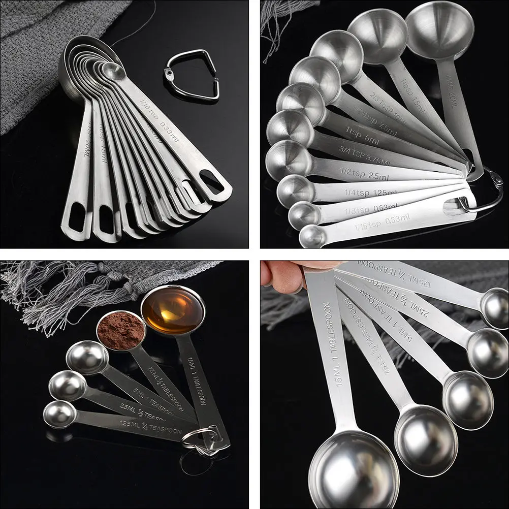 Measuring Spoons Teaspoon Tablespoon Set with Scale for Baking Cooking Kitchen Supplies
