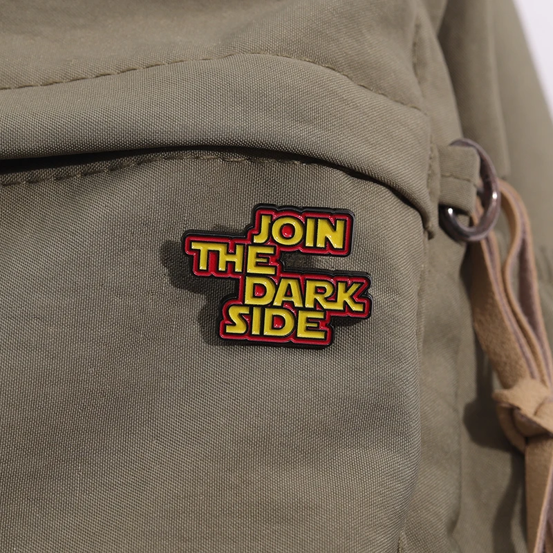 Join The Dark Side Enamel Pin May The 4th F=ma Fork Be With You Brooches Lapel Backpack Badge Punk Gothic Jewelry Accessories