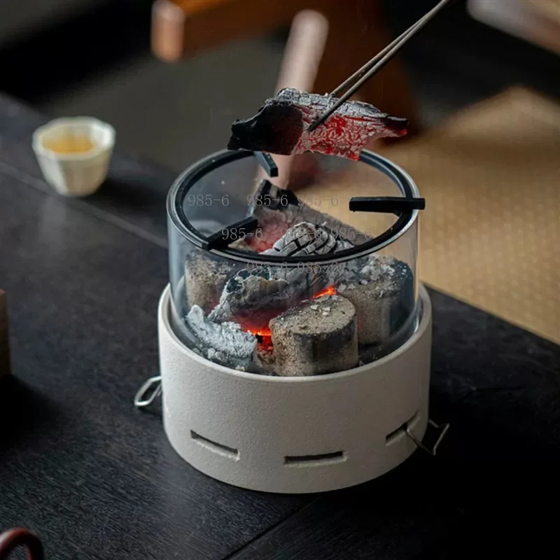 High Temperature Teapot and Charcoal, Household Open Flame Tea Stove and Fire Enclosure Stove for Tea Brewing