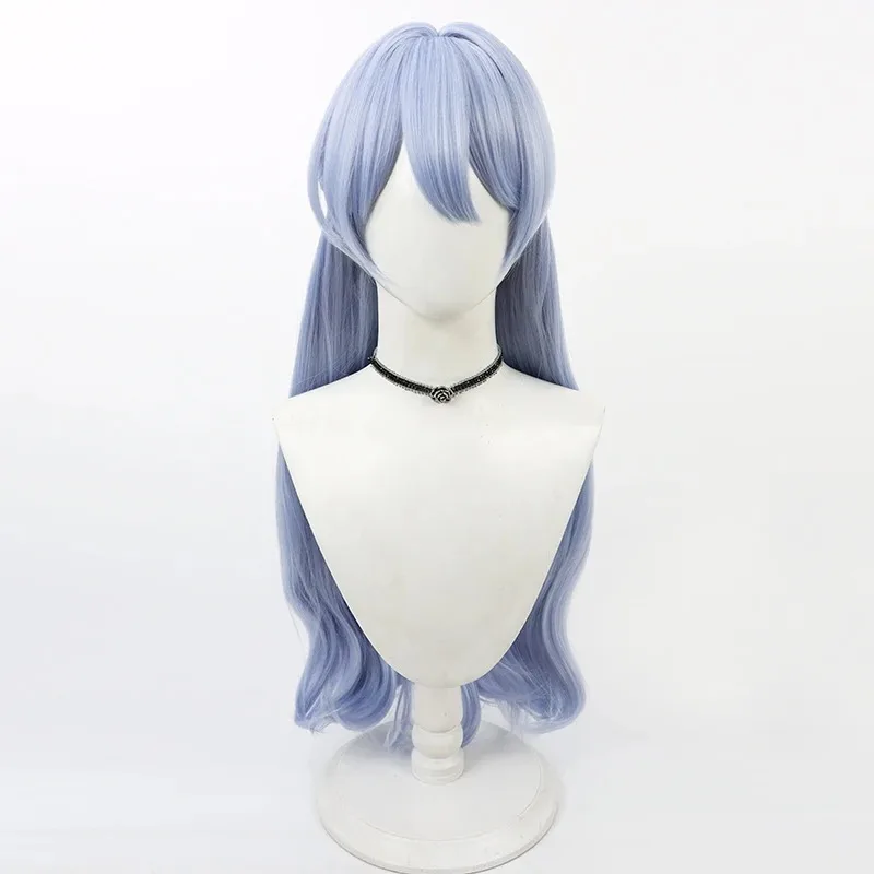 Peluca Robin Honkai Star Rail Cosplay para mujer, pelucas largas azules, cabello sintético resistente al calor para disfraz de Halloween, juego de rol + gorro de peluca