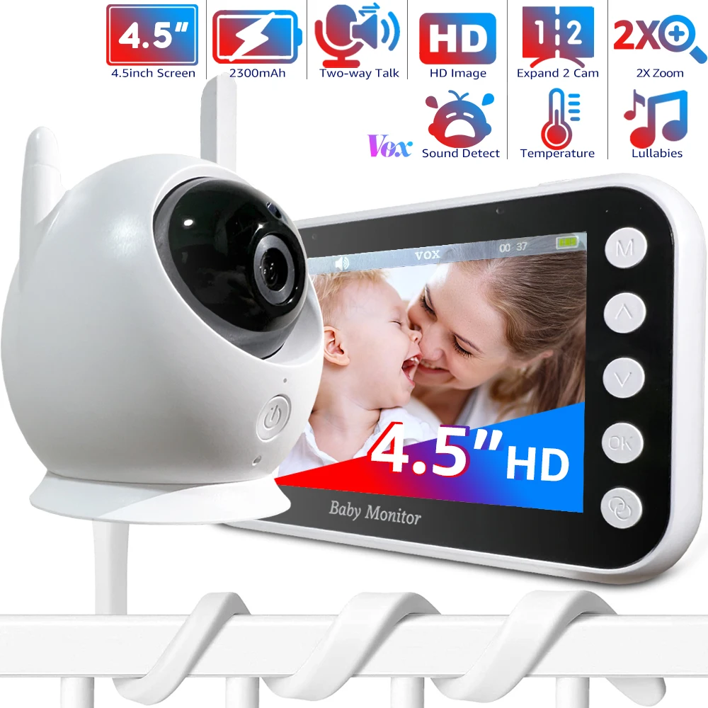 Imagem -01 - Monitor Eletrônico de Bebê de 43 Polegadas com Câmera e Áudio Bateria de Longa Duração Zoom 2x Visão Noturna Automática Mãe Crianças Babá Câmera de Bebê monitor eletronico de bebe de 43 polegadas com camera e audio bateria de longa duracao zoom 2x visao noturna automatica mae criancas baba camera de bebe 01
