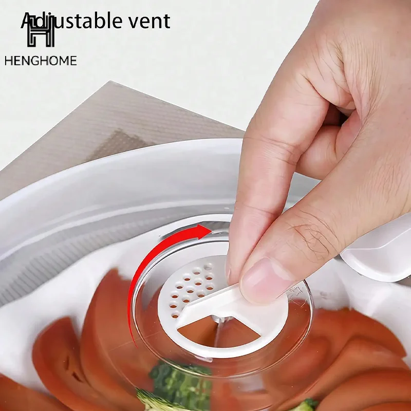 

Крышка для микроволновой печи, защищающая от брызг, крышка для бытовой духовки, прозрачная крышка для тарелок, с ручкой, аксессуары для кухонной утвари