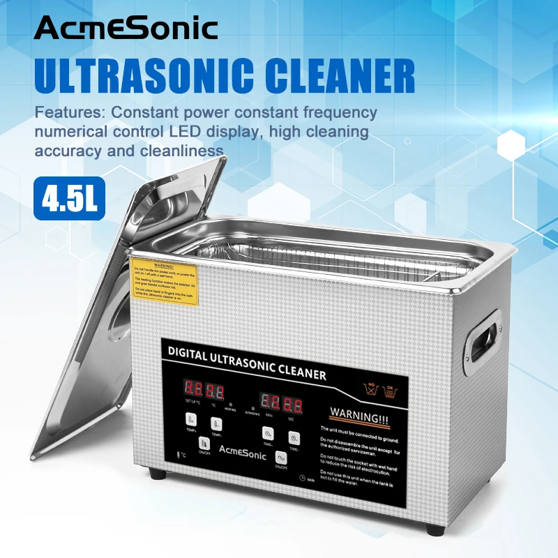 ACMESONIC Ultrasonic Cleaner, Popular Eruped Cleaner, Manufactory, 40kHz, 180W, 4.5L, C430