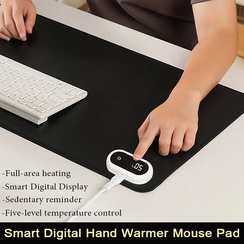 Desktop Heating Pad Electric Heating Writing Mouse Pad For Office Computer Desks Study Full-area Heated DeskPad Winter Best Gift