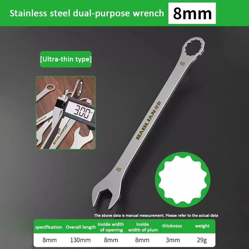 Ultradünner Schraubenschlüssel mit offenem Ende, 5–32 mm, Ratschenschlüssel, Universalschlüssel, Doppelzweckschlüssel für Fahrrad, Motorrad, Auto-Reparaturwerkzeug