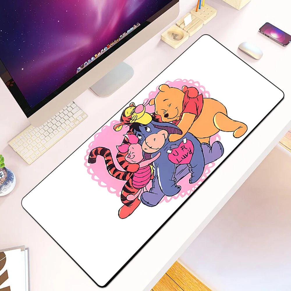 Cute Winnies the Poohs Mousepad HD Printing Computer Gamers blocking Edge tappetino per Mouse antiscivolo tastiera muslimah PC Desk Pad