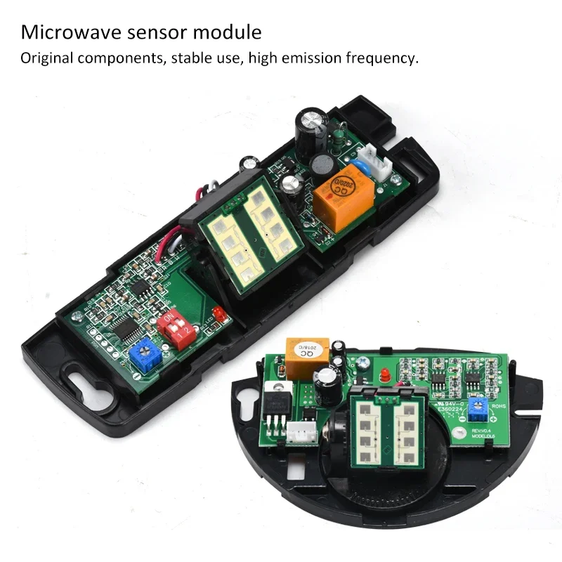 Imagem -04 - Sensor de Microondas de Porta Automática Sensor Infravermelho Interruptor de Prova de Porta Deslizante Elétrica Interruptor de Abertura de Portão Automático