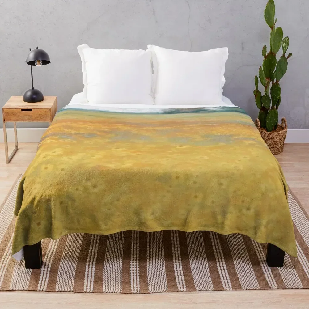 

wildflower mural Throw Blanket Camping Large Luxury Decorative Sofas Blankets