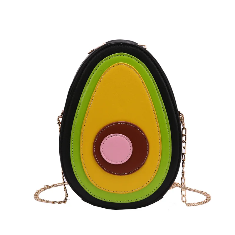 Summer Fruit Cokernut Purses and Handbag for Women Cute Girls Chain Shoulder Bag Round Leather Small Crossbody Bag Novelty Purse