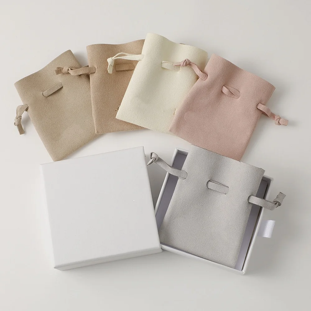 

Мини-сумка для ювелирных изделий из микрофибры, ожерелье, бархатный чехол на шнурке, ожерелье, серьги, кольцо, сумка для хранения, свадебный рождественский подарок, чехол