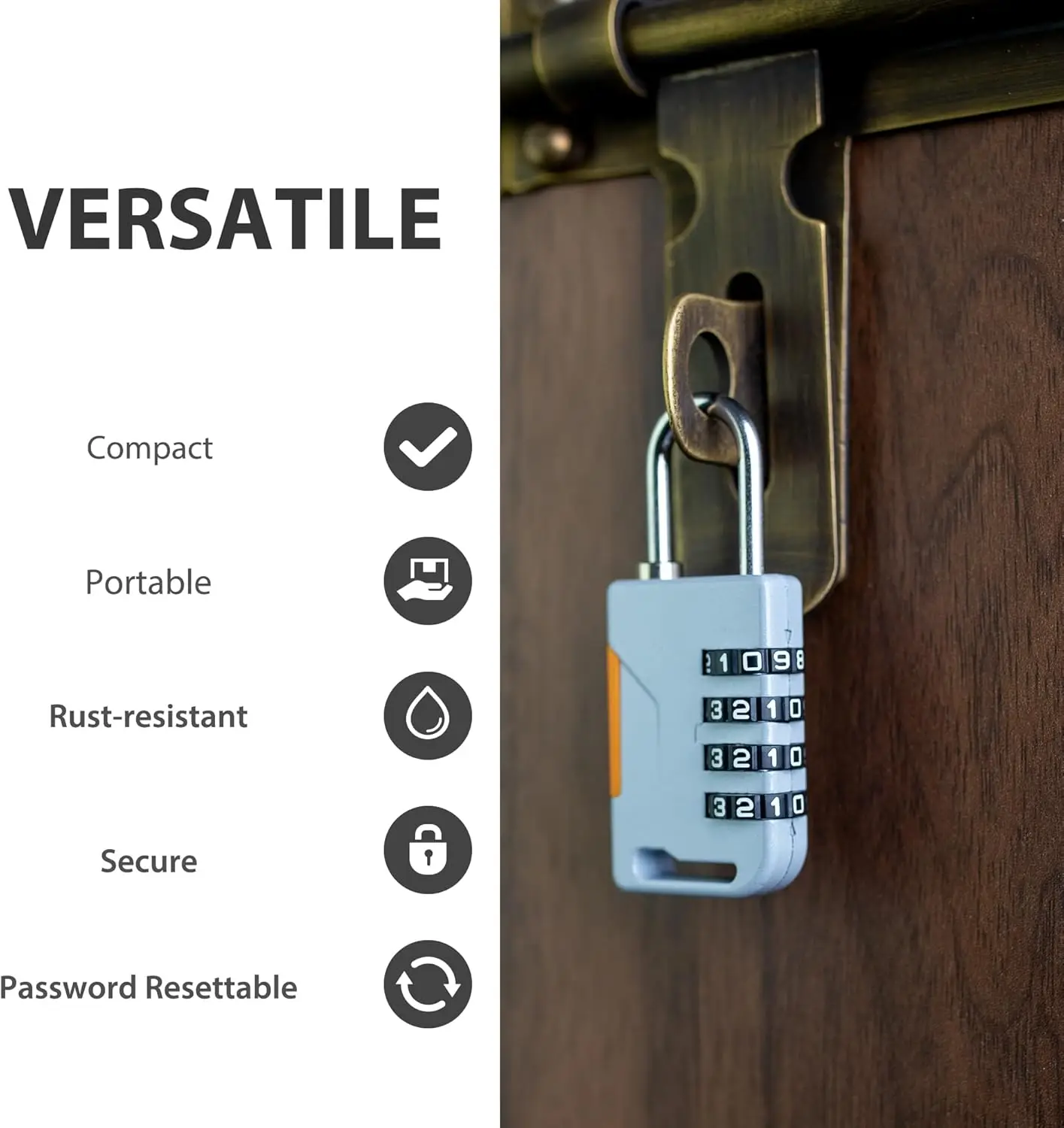 TSA 4 أرقام قفل مجمع مكافحة سرقة الجمارك قفل بكلمة مرور حقيبة الأمتعة مشفرة قفل قفل خزانة قفل ألوان متباينة #3