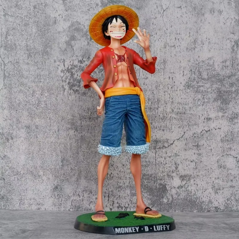 Figura de Luffy con Sombrero de Paja de One Piece de 40.5 cm, Muñeco de Personaje de Animación, Estatua Decorativa, Modelo de Decoración, Juguete de Regalo