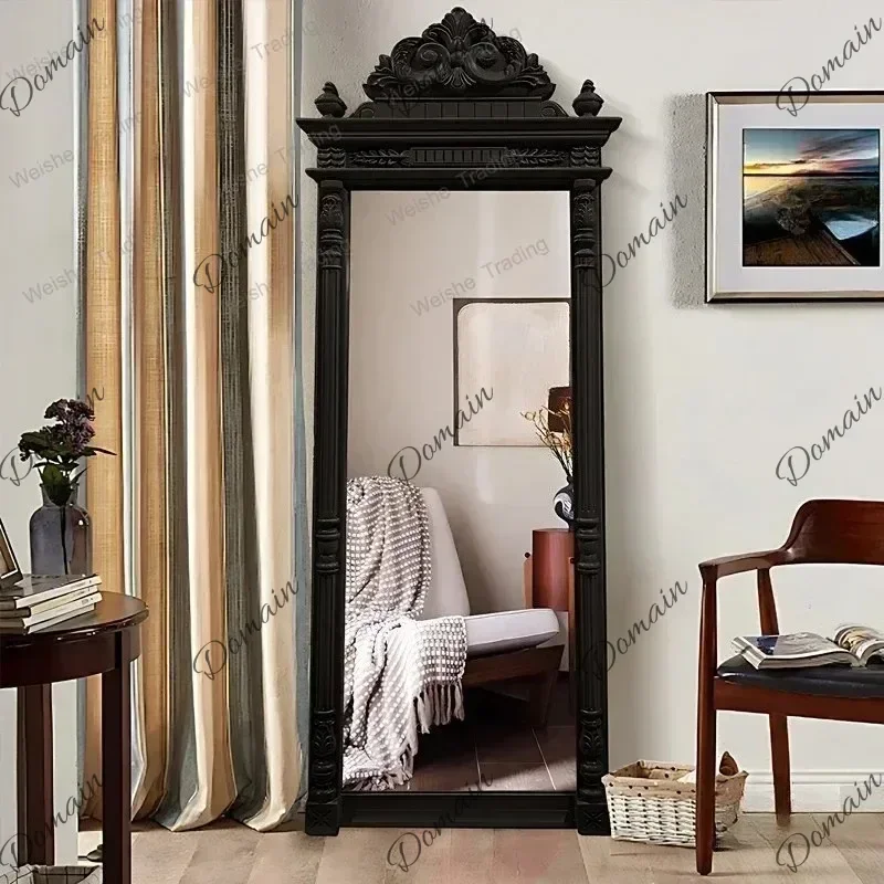 9X Hall Black Frame Mirror Universal Girls Floor Bedroom Wall Mirrors Full Body Gothic ApartmentHome Decor