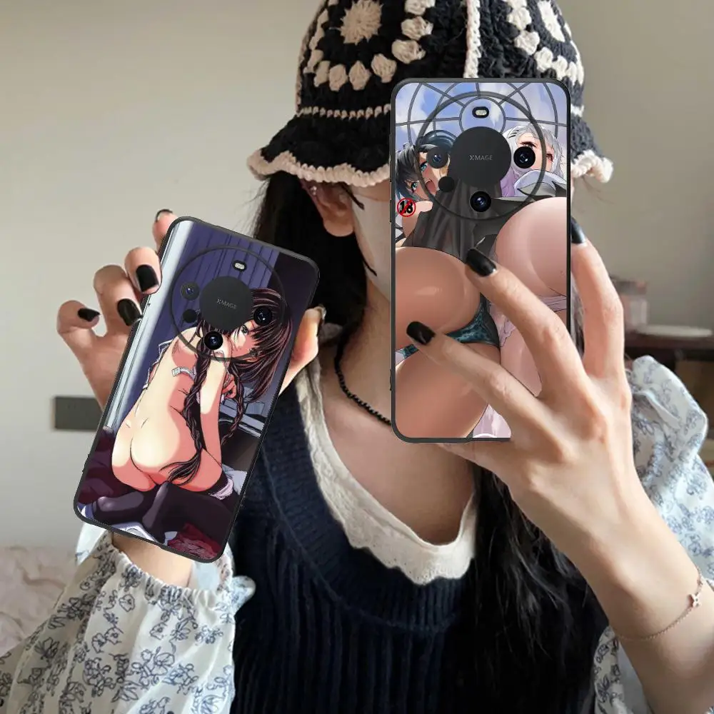 أنيمي Waifu هنتاي قضية الهاتف المحمول لهواوي ماتي 60 50 40 30 20 10 برو زائد لايت E 5G الطباعة الملونة الغطاء الواقي