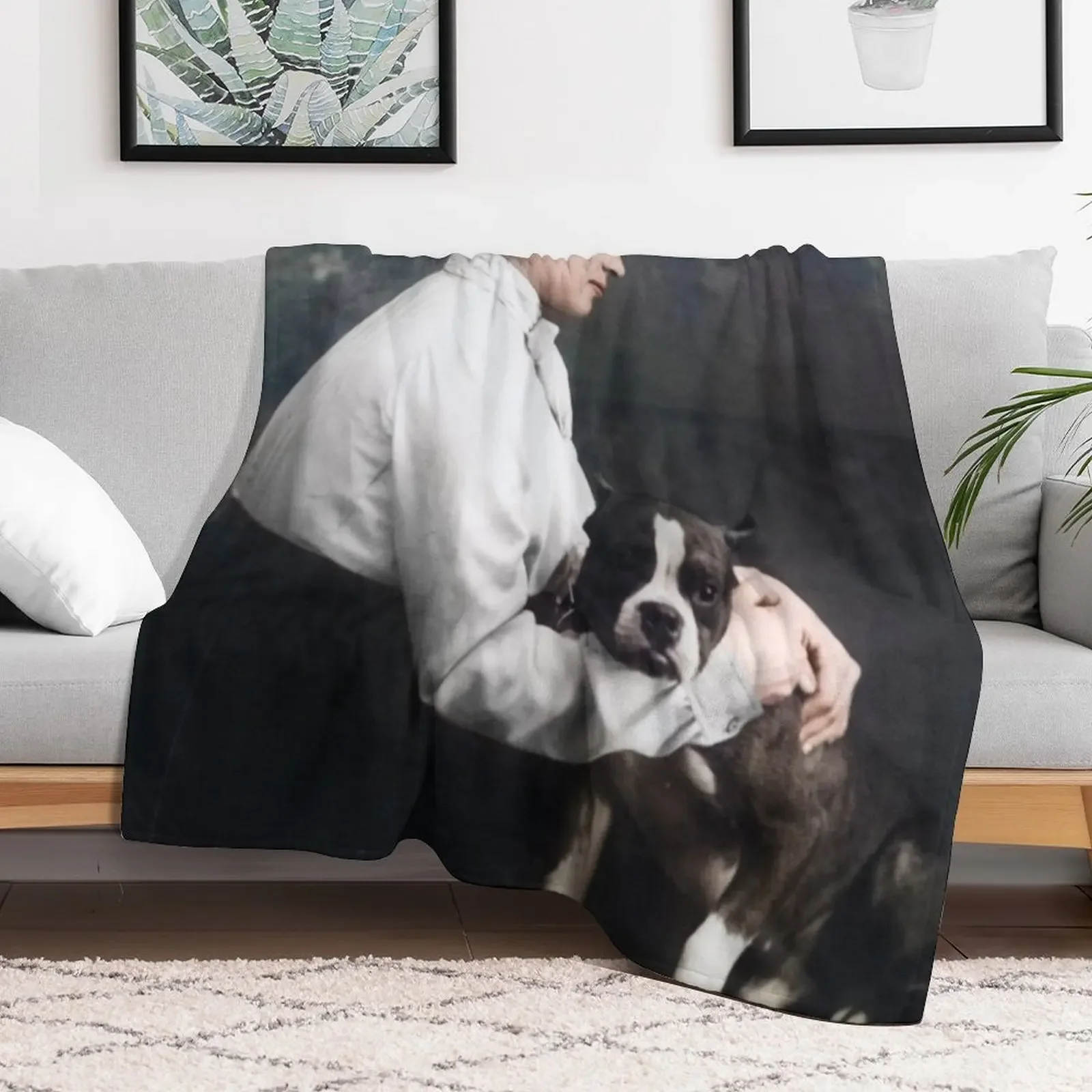 Helen Keller and her Dog Throw Blanket Cute anime Furry warm winter Blankets