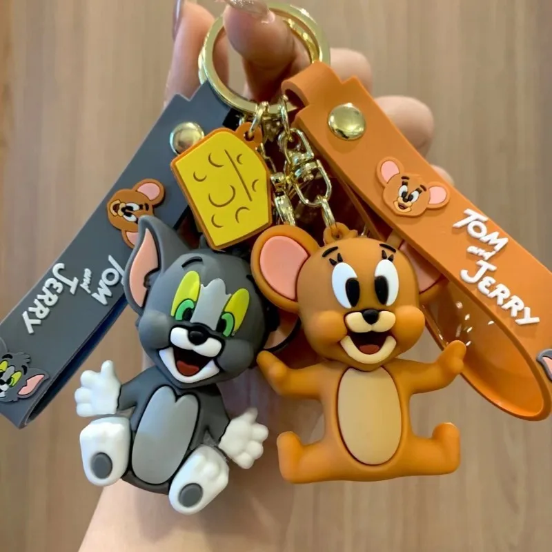 Tom und Jerry Kreativer Schlüsselanhänger Cartoon- und Anime-Charakter Derivat-Schlüsselanhänger Taschen-Dekorationen Schlüsselring Kawaii Schlüsselanhänger Geschenke – Detail 2